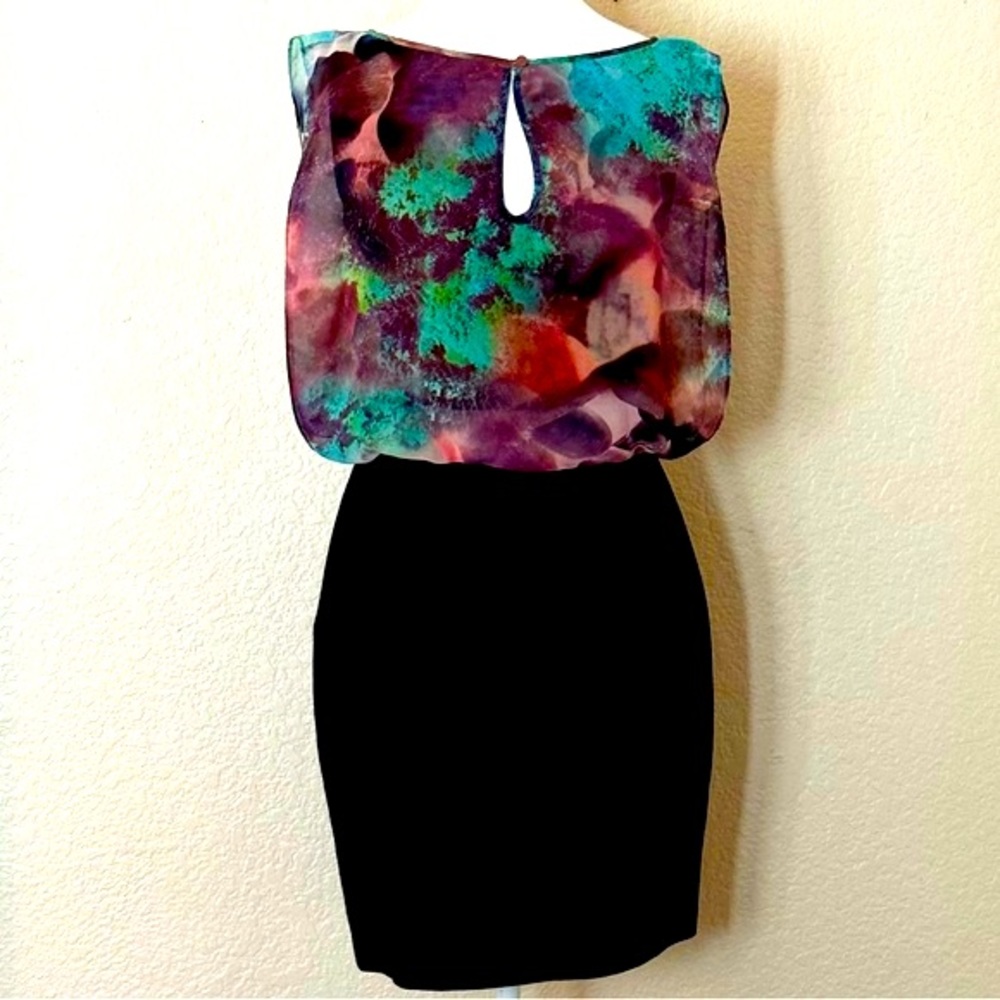 Aidan Mattox Chiffon Blouson Dress - Picture 4 of 6